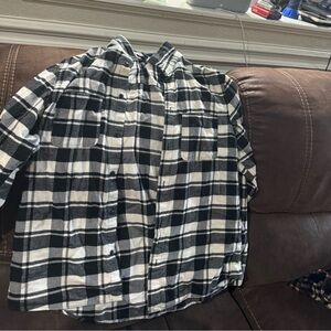 Large plaid button up